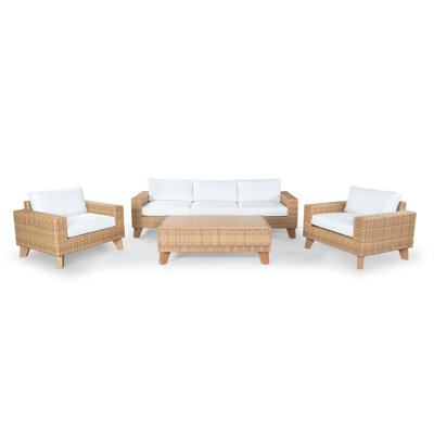 Swifton 4 Piece Outdoor Sofa Seating Group with Cushions