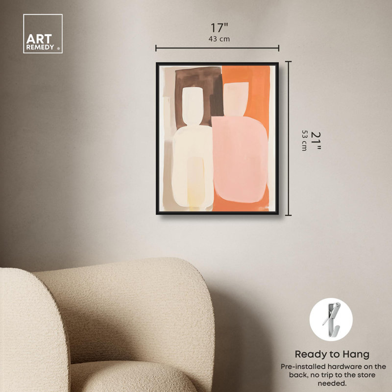 Toile «Tones of Restfulness II» par Art Remedy, H 21 po x l 17 po, Cadre flottant noir