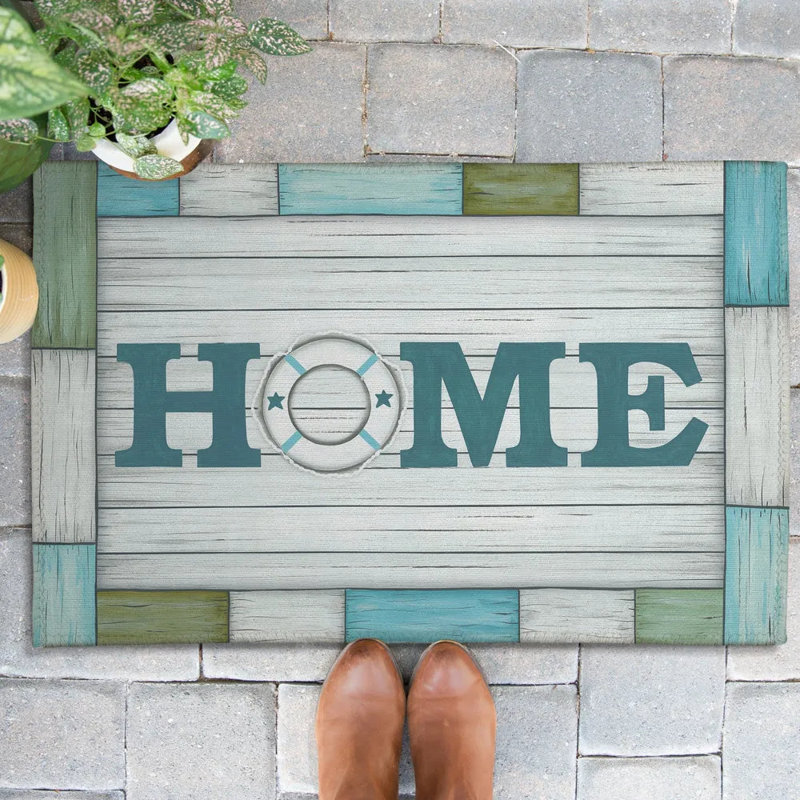 Nautical Home Outdoor Door Mat, 36" W x 60" L