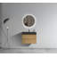 Meuble-lavabo mural 30 po en chêne naturel avec lavabo, grande salle de bain flottante murale