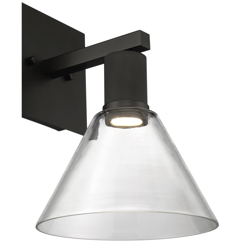 Southglenn Steel Armed Sconce, Matte Black
