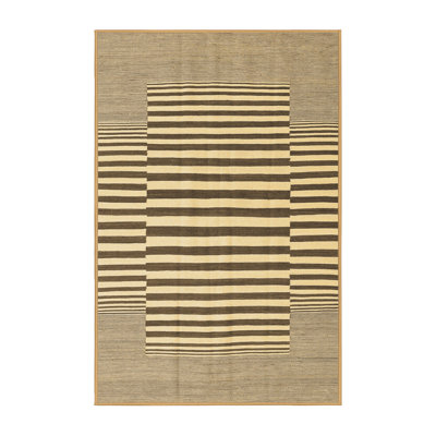 Tapis contemporains brun lavable à la machine 2770