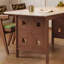 Ensemble de table de salle à manger en pierre frittée de style rétro-7188540-7188541