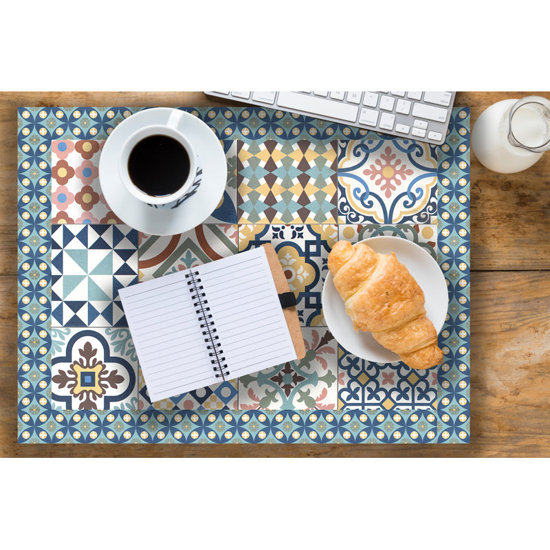 Flores Vinyl Abstract Rectangle Placemat
