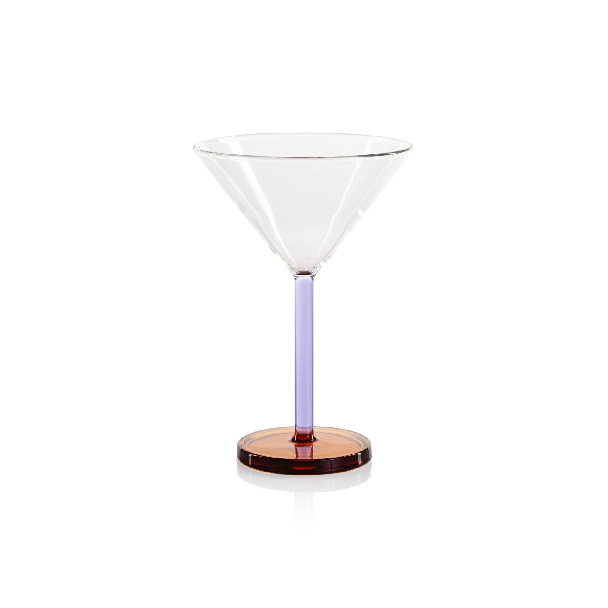 Vireo 4-Piece Martini Glass Set, Lilac/Amber