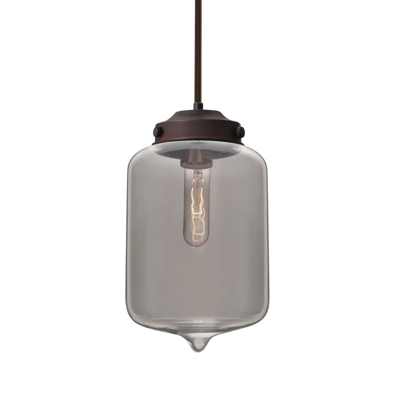 Cargan 1 - Light Single Pendant, Smoke, Bronze