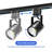 6-Light Plug-in LED Track Light Kit, 6.6FT H-Track, Remote, Black 10W