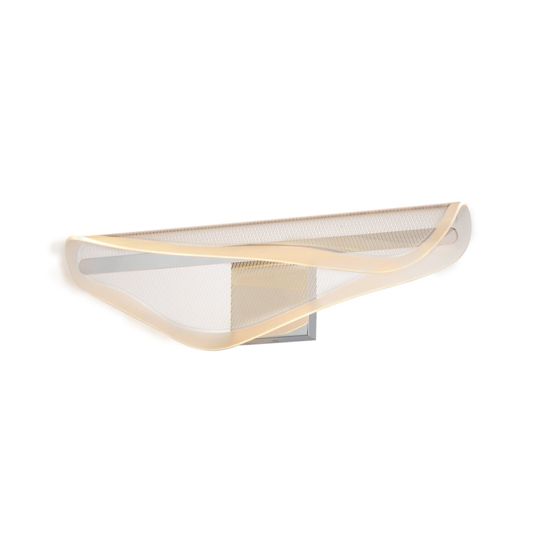 Applique murale pour salle de bain Manta, Chrome poli, H 6,75 po x l 24,75 po x P 5,5 po