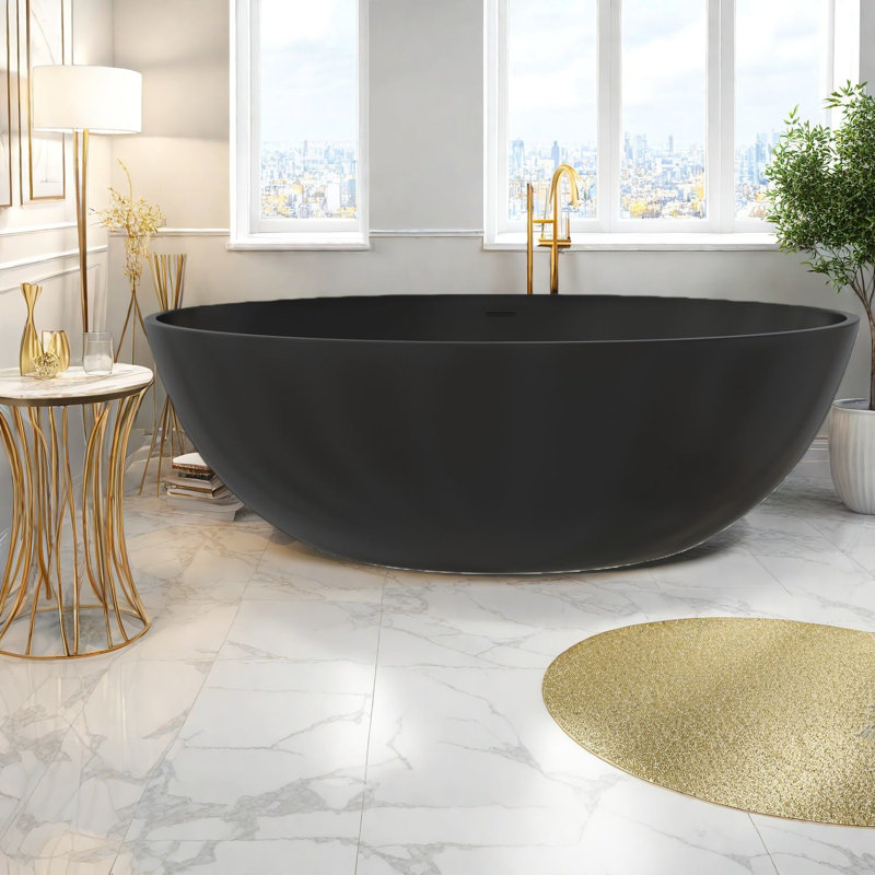 Baignoire profonde et bain tourbillon