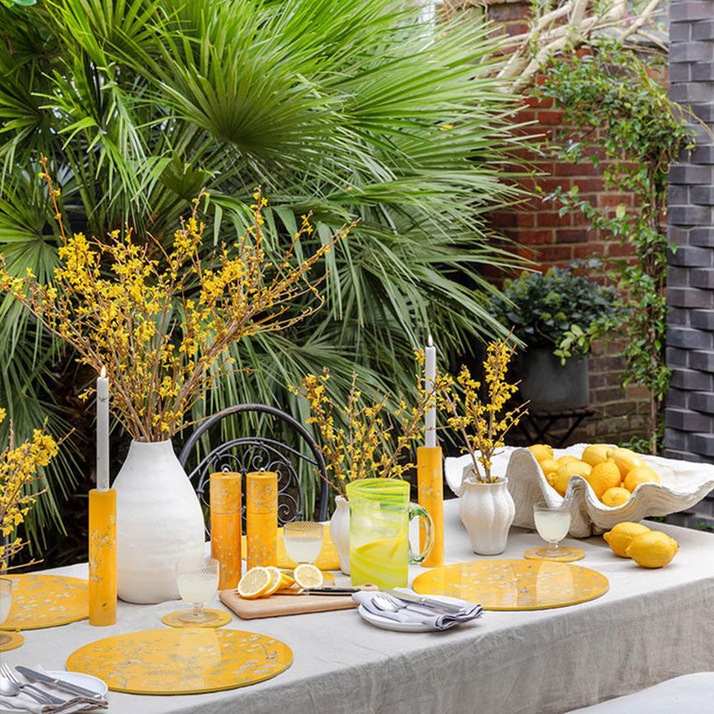 Bougeoir Chinoiserie, Jaune