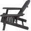 Chaise pliante d'extérieur gris foncé en bois, sensation pliable rustique-1710847917