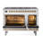 ILVE Nostalgie II Series 48 inch Dual Fuel Range with 8 Black Brass Burners (Limited Edition) (Glass Door)-114576249-114576250