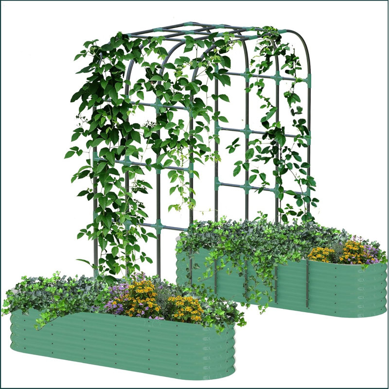 117.73cm W x 78.74cm D Metal Arbour