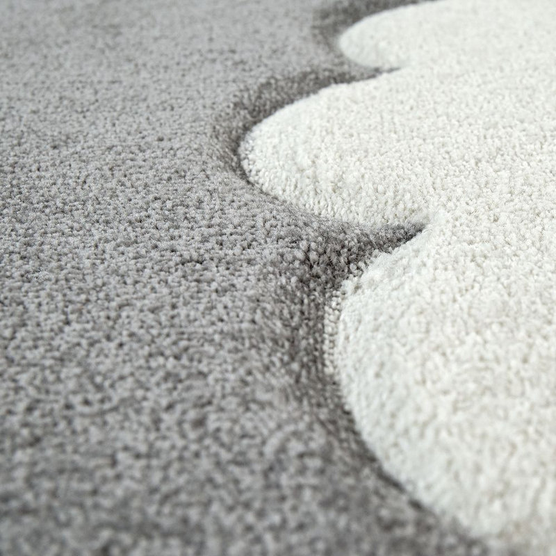 Aleria Grey Rug, Rectangle 120 x 170cm