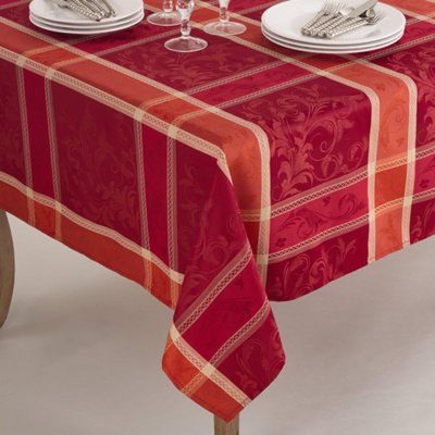 Multicolor Holiday Plaid Design Christmas Tablecloth