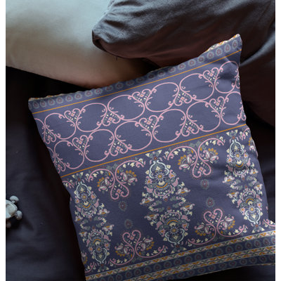Damask Reversible Throw Pillow