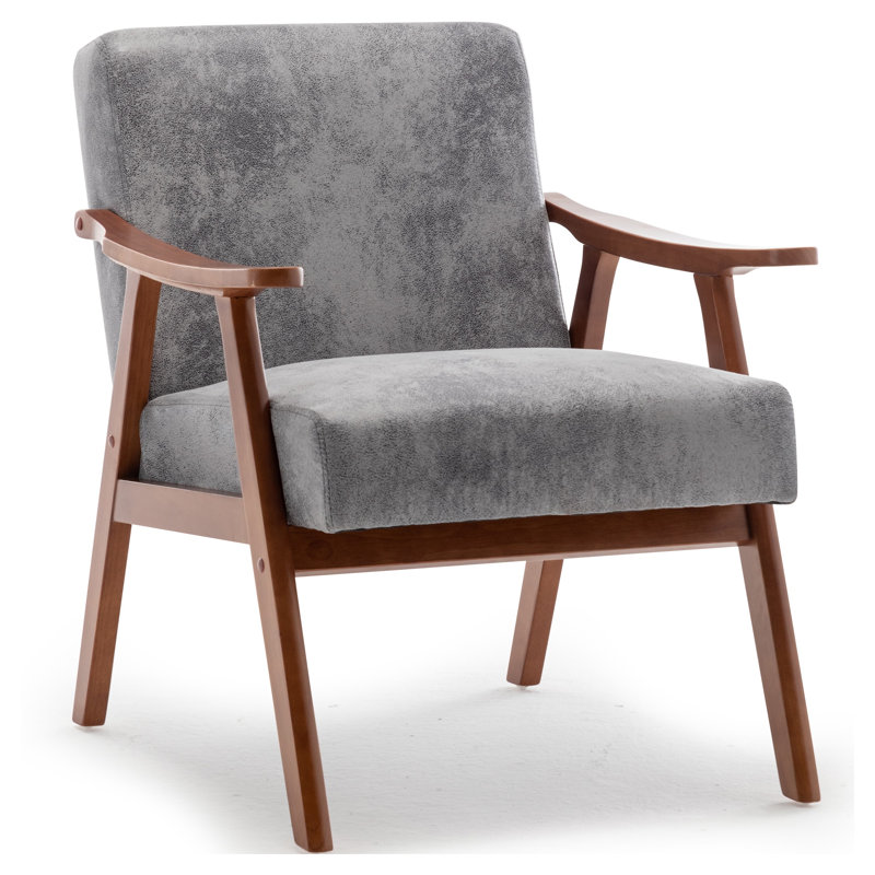 Chaise d'appoint Mid-Century, Gris