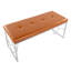 Banc contemporain en métal et similicuir-1861112945