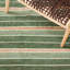 Tapis rayé vert / naturel en jute / coton / laine tissé à la main Geissler-803991988