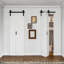 Porte de grange pliante en forme de K, âme pleine, blanche, 25 po x 84 po, avec trousse de quincaillerie d'installation (idéale pour les armoires, les garde-manger, les buanderies et autres petites pièces).-95163499