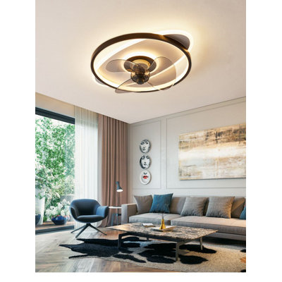 28 cm LED-Deckenventilator Herzig mit Fernbedienung