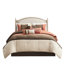 Édredon 7 pièces grand corail - literie en faux suède avec 2 taies décoratives, coussins décoratifs carrés, 1 coussin et jupe de lit-127366274-127366276