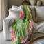 Bright Succulent Art - couverture sherpa de qualité supérieure 1 pièce-100733785