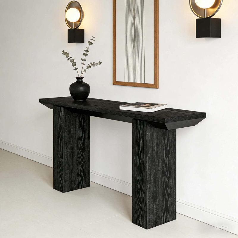 63" Console Table, Wooden Sofa Table Long Entryway Table