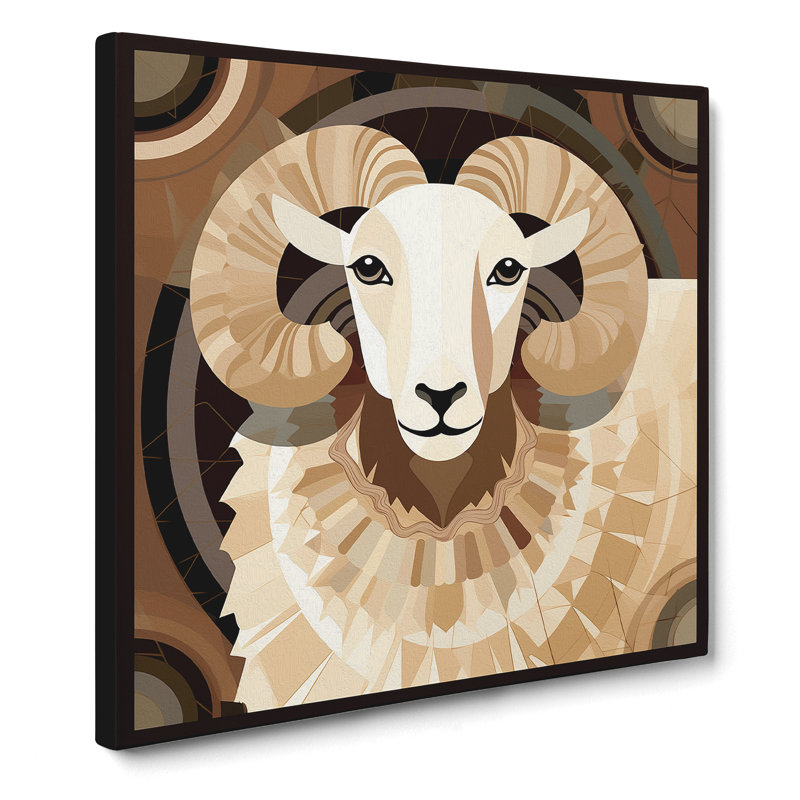 Sheep - Wrapped Canvas - Framed Print, 50cm H x 50cm W x 3cm D