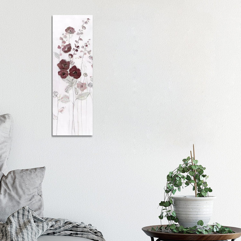 Fields Of Burgundy Blush I by Sally Swatland - Wrapped Canvas Panoramic Gallery-Wrapped Canvas Giclée
