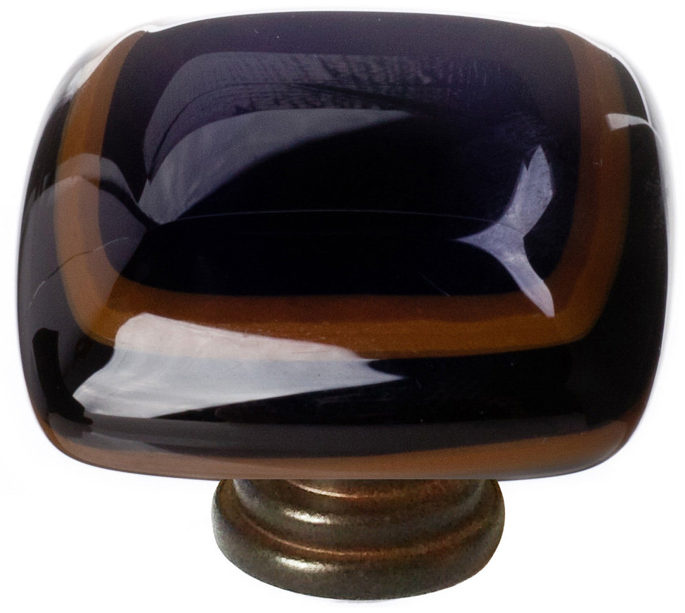 Stratum Square Knob Knob, Woodland/Black , Oil Rubbed Bronze