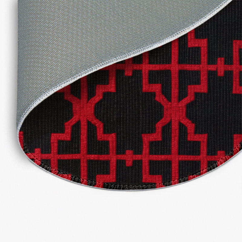 Tapis brun intérieur et extérieur Trellis, Rond 5 pi