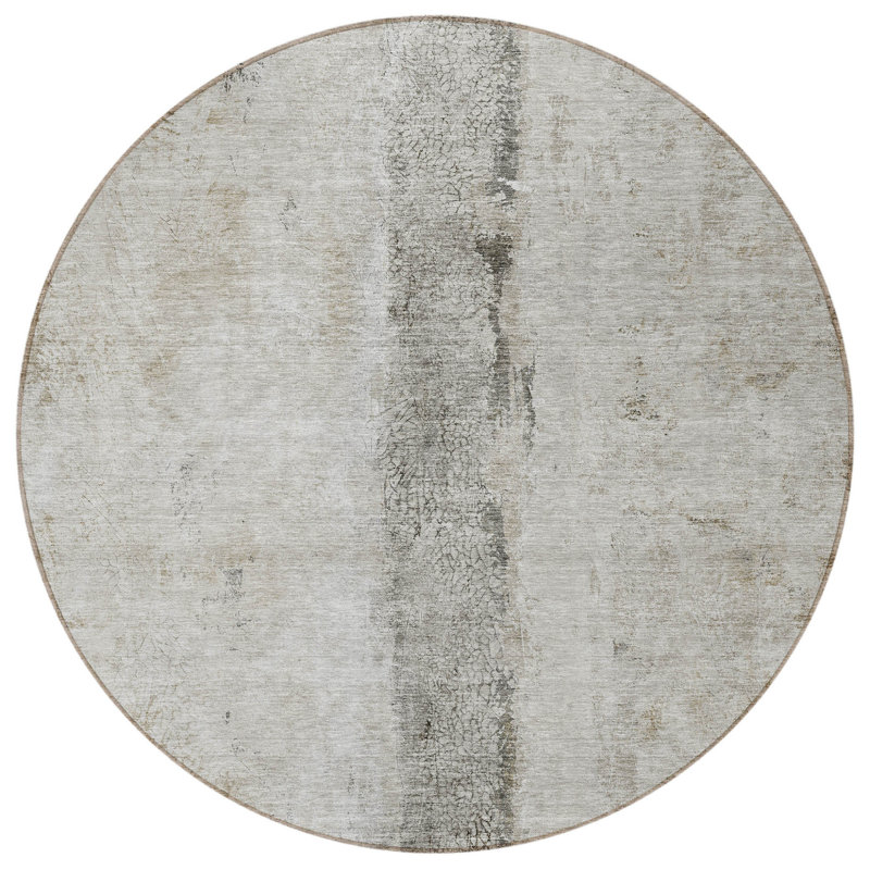 Tapis beige rond 8 po