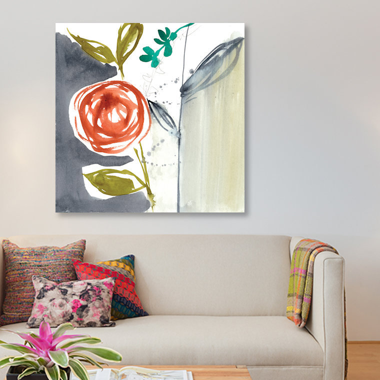 « painted fantaisies vi », reproduction sur toile, H 37 po x l 37 po x P 1,5 po, Toile tendue, Pas de tapis