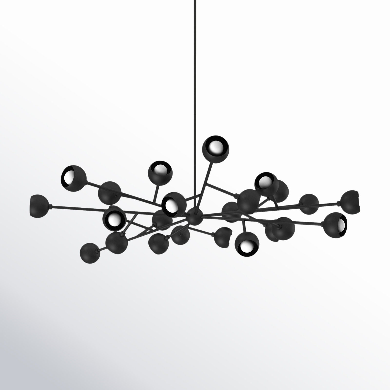 Hudgins 24 - Light Metal Dimmable Sputnik Chandelier