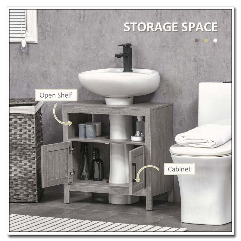 Meuble-lavabo à piédestal avec meuble-lavabo à 2 portes
