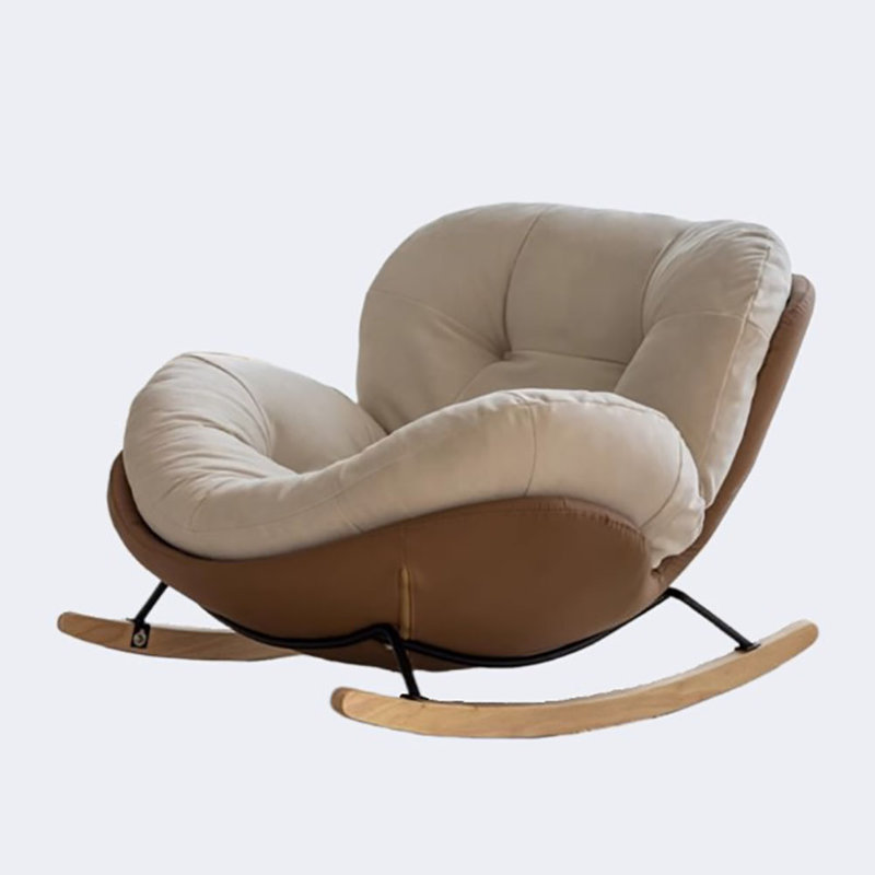 Fauteuil à bascule Lazy, Café crème