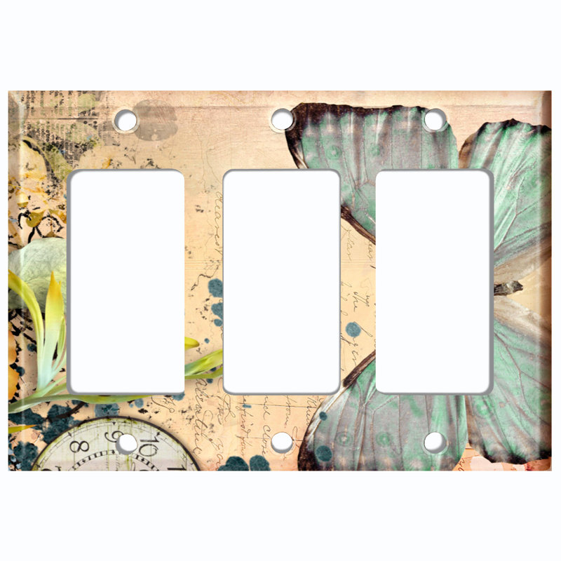 Animals 3 - Gang Toggle Light Switch Standard Wall Plate