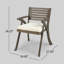 Ensemble repas d'extérieur en bois d'acacia massif avec coussins de 47,25 po de largeur 47,25 po Cotswald-1804838570