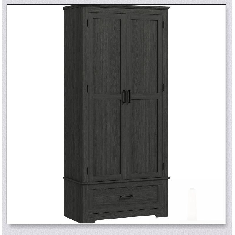 Armoire de cuisine 69 po avec 2 portes, un tiroir et des tablettes réglables pour un rangement spacieux