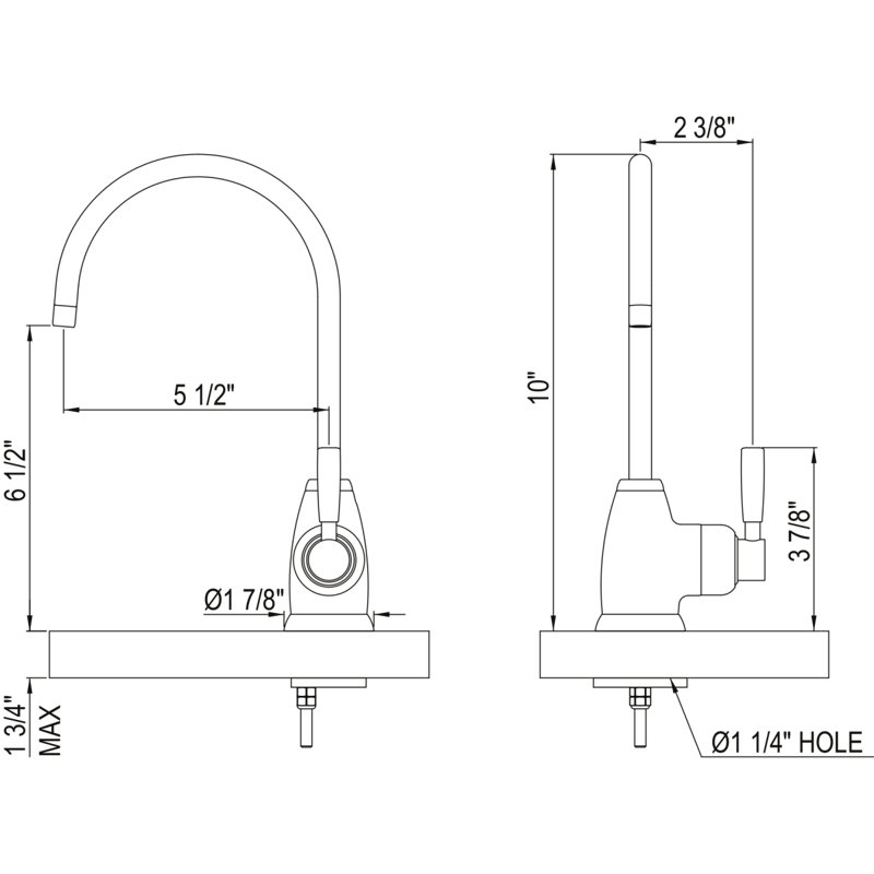 Holborn Hot Water Dispenser, Polished Chrome
