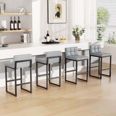 Counter Stool with Metal Frame
