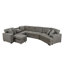 Canapé-lit modulaire escamotable avec méridienne et canapé-lit modulaire de 146 po Modern-106027476