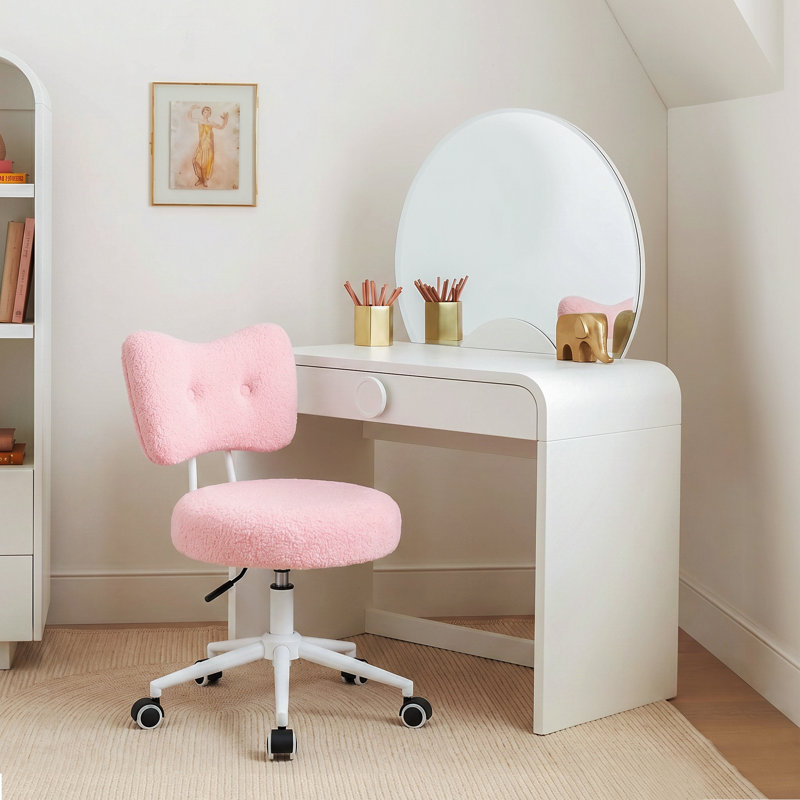 Fauteuil de bureau ergonomique et pivotant Modern, Rose