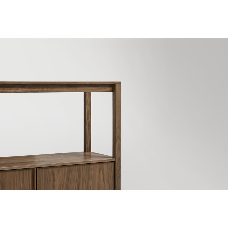 Open Plan Etagere Storage Bookcase, Walnut