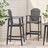 Outdoor Acacia Wood Adirondack Barstools, Set Of 2, Dark Gray-142011327