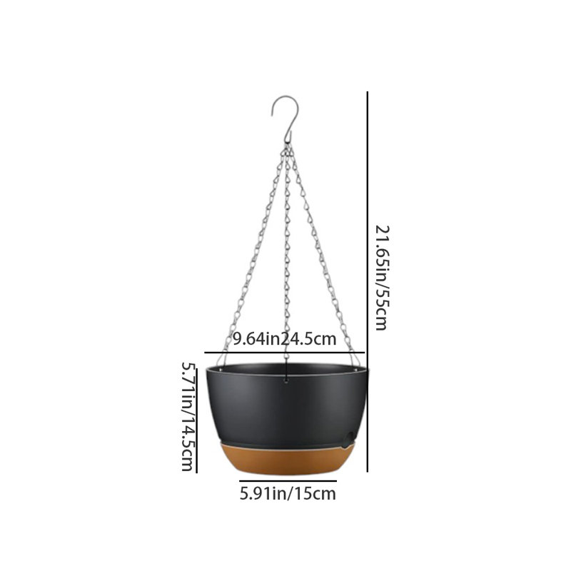 9.64" Diameter Hanging Plant Pots