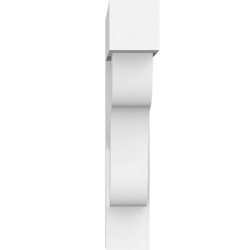 Support standard en PVC de qualité architecturale avec extrémités en bloc Carmel, H 16 po x l 3 po x P 16 po