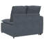  Module de bout modulaire avec accoudoirs avec coussins gris foncé 39,4 po