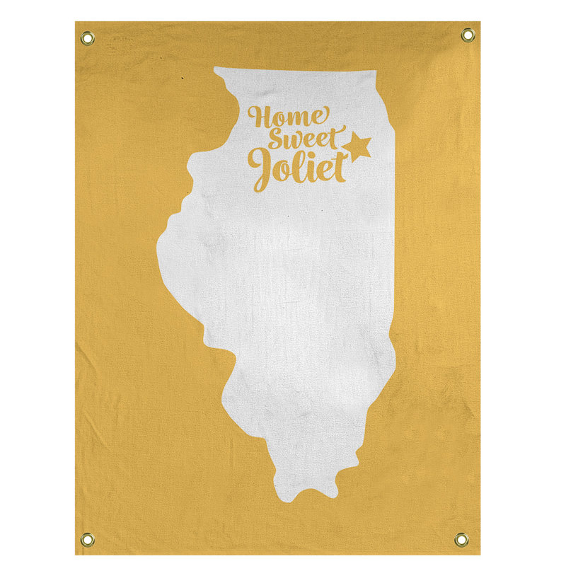 Tapisserie murale joliet illinois, H 80 po x l 59 po, Jaune